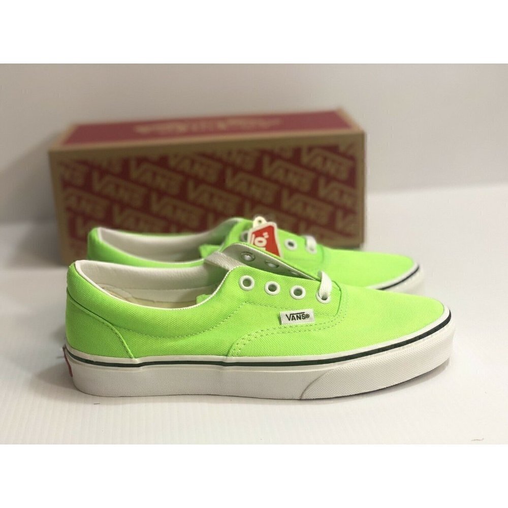 Vans Era (Neon) Green Gecko True White Womens Clas